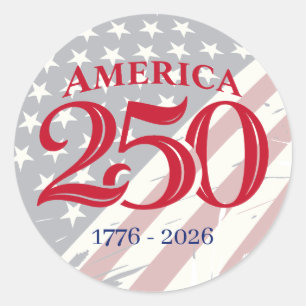 Adesivo Redondo 250 Anos de Independência Americana Patriótica 
