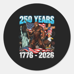 Adesivo Redondo 250 anos eua 1776 2026 patriótico liberdade pé gra