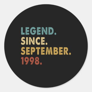 Adesivo Redondo 25 Legenda desde setembro de 1998 25