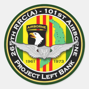 Adesivo Redondo 265th RRC - Um PLB 3c - ASA Vietnam