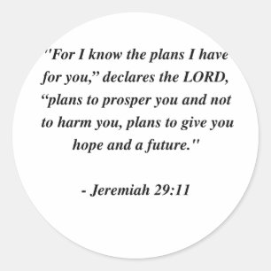 Adesivo Redondo 29:11 de JEREMIAH
