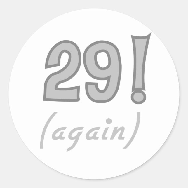 Adesivo Redondo 29 Novamente (Frente)