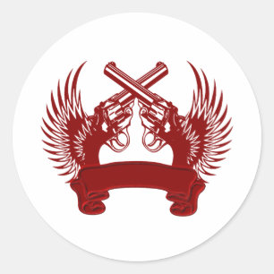 ADESIVO REDONDO 2 ARMAS LEVANTAM CUSTOMIZÁVEL