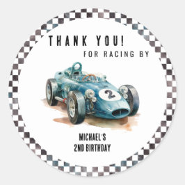 Adesivo Redondo 2 Carro Race
