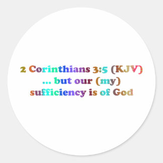 Adesivo Redondo 2 Cor 3:5 Corintianos