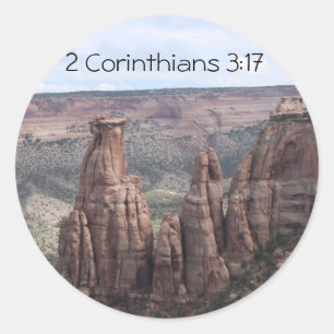 Adesivo Redondo 2 Corinthians 3:17 Colorado Nat'l Monument Sticker