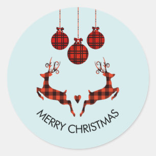 Adesivo Redondo 2 Estilo Russo de Salto de Natal