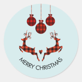 Adesivo Redondo 2 Estilo Russo de Salto de Natal