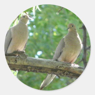 Adesivo Redondo 2 pombas da manhã