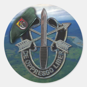 Adesivo Redondo 3ª Força Especial Vetores do Green Berets