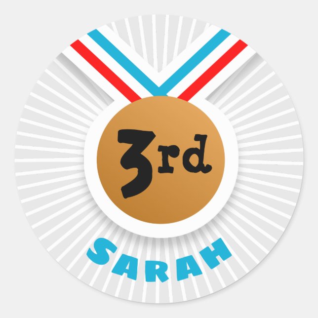 Adesivo Redondo 3º lugar (Frente)