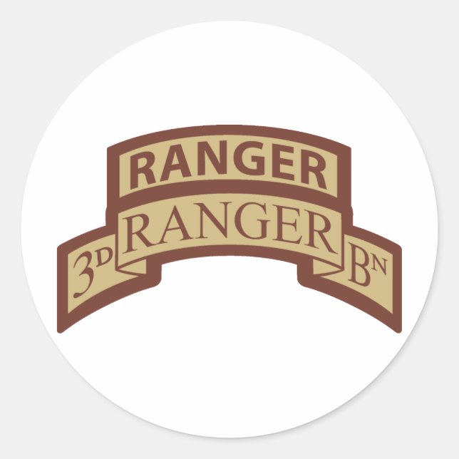 Adesivo Redondo 3º Ranger Bn, Ranger Tab, Deserto (Frente)