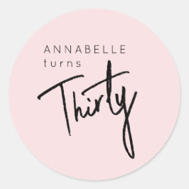 Adesivo Redondo 30 moderna 330ª festa de aniversário