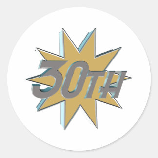Adesivo Redondo 30.o aniversário7t