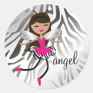 Adesivo Redondo 311 bebê na moda "Tan " do anjo