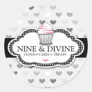 Adesivo Redondo 311 Cinza divina Cupcake