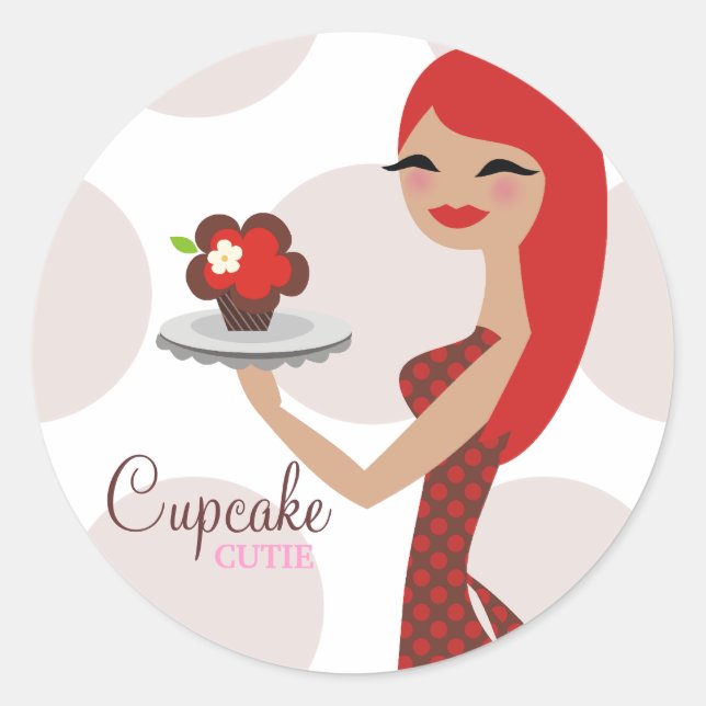 Adesivo Redondo 311 Cupcake de padaria (Frente)