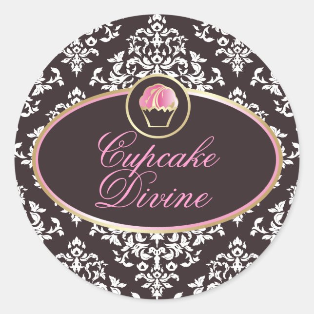 Adesivo Redondo 311 Cupcake Vinheta de proteção contra danos sólid (Frente)