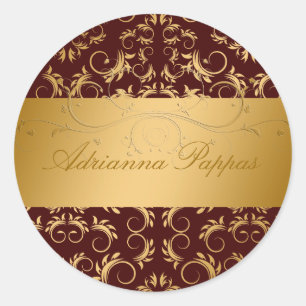Adesivo Redondo 311-Golden Divine o chocolate