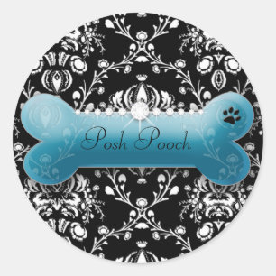 Adesivo Redondo 311 Latido Posh Pooch Teal Pitch