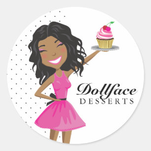 Adesivo Redondo 311 sobremesas Ebonie de Dollface no rosa