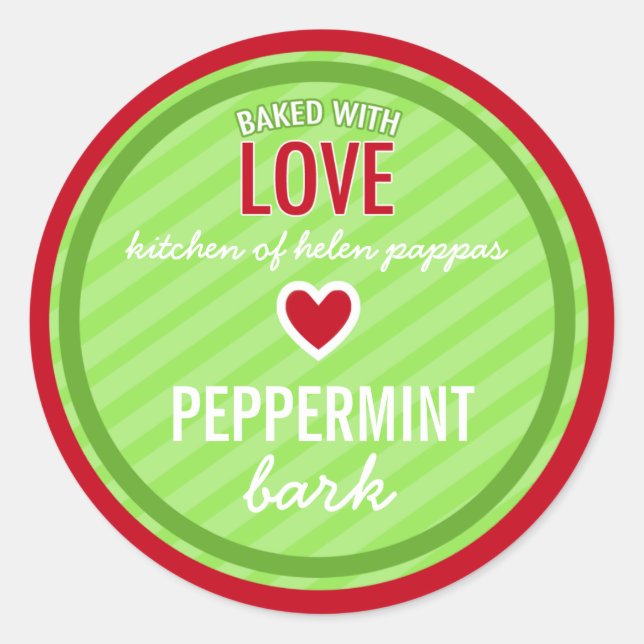 Adesivo Redondo 311 Verde Vermelho Espalhado com Amor Homemado (Frente)