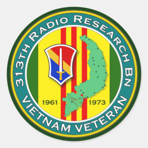 Adesivo Redondo 313th Bn do RR - ASA Vietnam