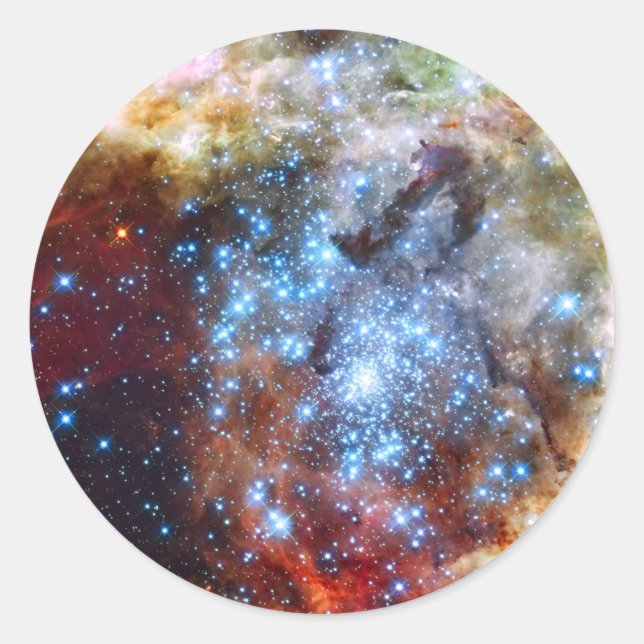 Adesivo Redondo 31 Doradus Nebula - Clusters Star (Frente)