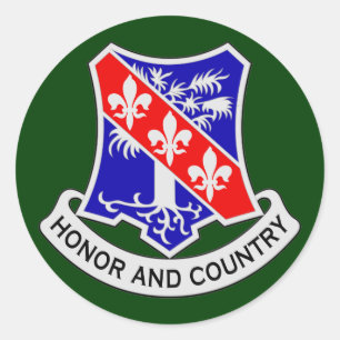 Adesivo Redondo 327th Regimento de infantaria DUI (transportado