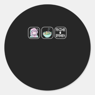 Adesivo Redondo 32.Anime Love Ramen