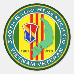 Adesivo Redondo 330th RRC - ASA Vietnam