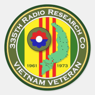 Adesivo Redondo 335th RRC 2 - ASA Vietnam