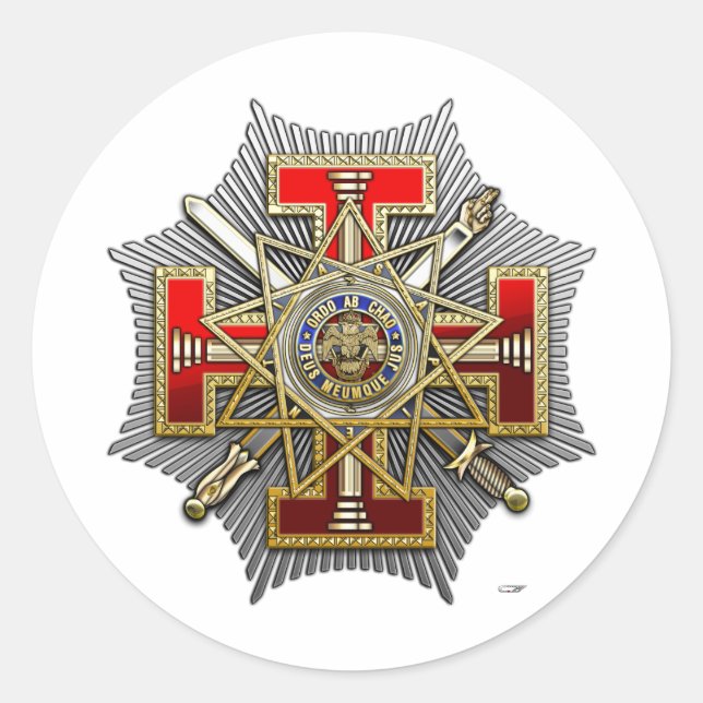 Adesivo Redondo 33.o grau: Grande Inspetor-Geral Soberano (Frente)