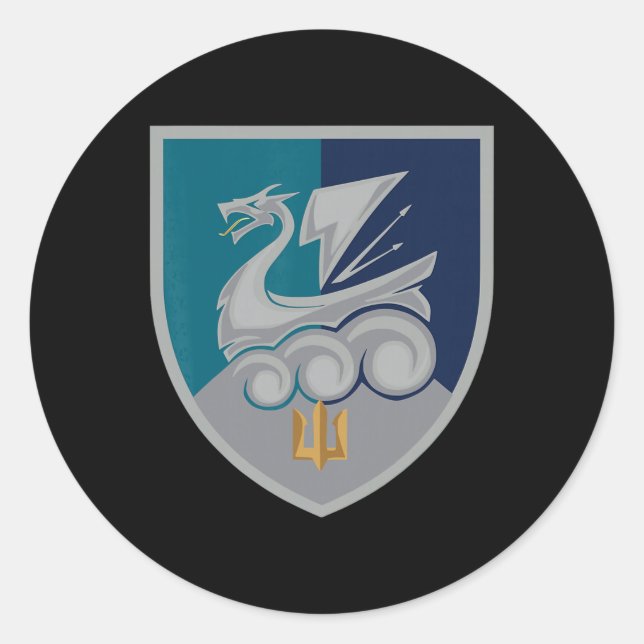 Adesivo Redondo 36th Naval Infantry Brigade (ukraine) Ukrainian Mi (Frente)