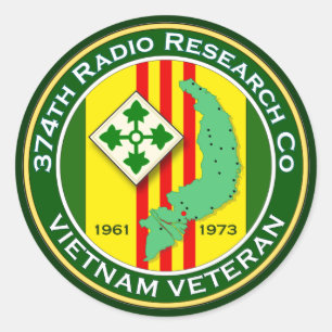 Adesivo Redondo 374th RRC 2 - ASA Vietnam