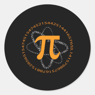 Adesivo Redondo 3.14 Design De Matemática Para Pi Dia 1