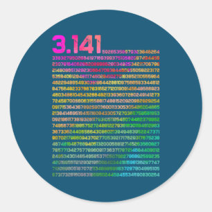 Adesivo Redondo 3 14 Professor de Física de Matemática Irracional 