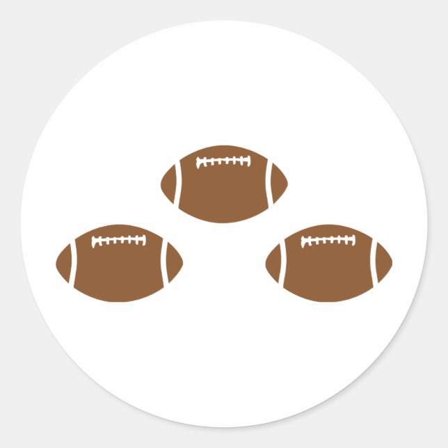 Adesivo Redondo 3 bolas de futebol (Frente)