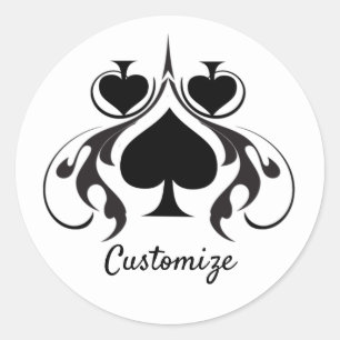 Adesivo Redondo 3 Espadas Negras Tribal Thunder_Cove