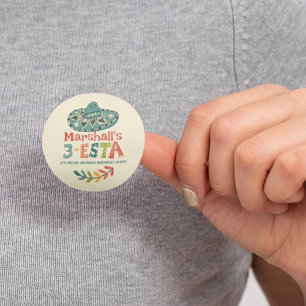 Adesivo Redondo 3-Esta Aniversário Personalizado
