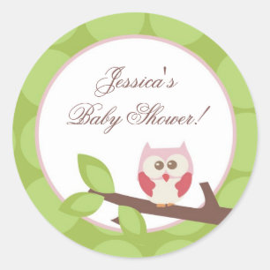 Adesivo Redondo 3" Favor Stickers Love and Nature Girl Woodland