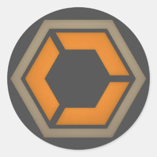 ADESIVO REDONDO 3" HEX LOGO STICKER DEM