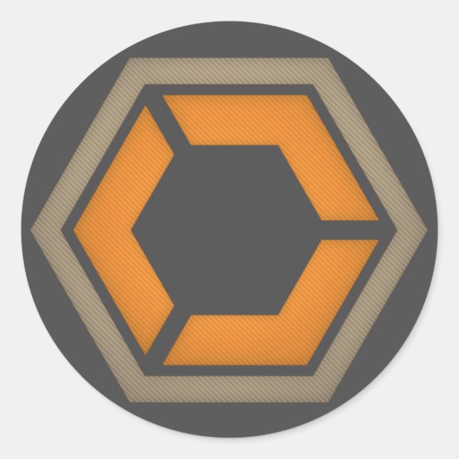 ADESIVO REDONDO 3" HEX LOGO STICKER DEM (Frente)