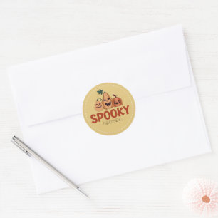 Adesivo Redondo 3 Pumpkins Spooky Season Halloween Round Sticker