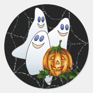 Adesivo Redondo 3 SPOOKS, WEB & JACK por SHARON SHARPE