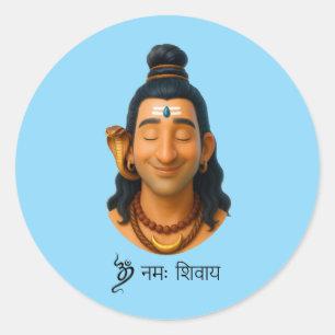 Adesivo Redondo 3D Senhor Sorriso Shiva