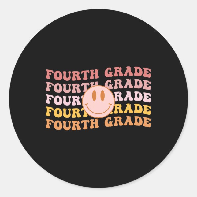 Adesivo Redondo 4º ano Vibes 4º ano Equipe 1rua Dia da Escola (Frente)