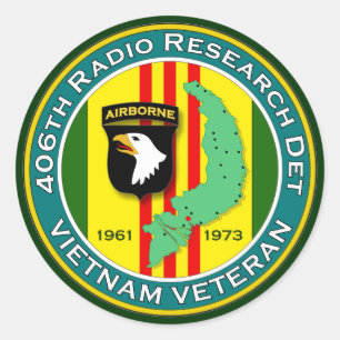 Adesivo Redondo 406th RRD - ASA Vietnam