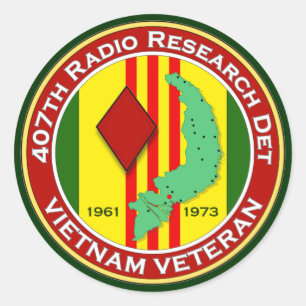 Adesivo Redondo 407th RRD - ASA Vietnam