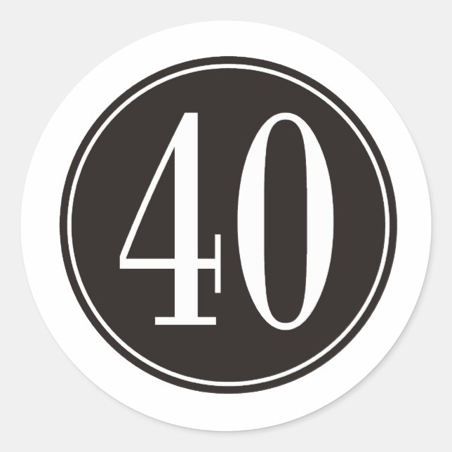Adesivo Redondo 40 Círculo Preto (Frente)